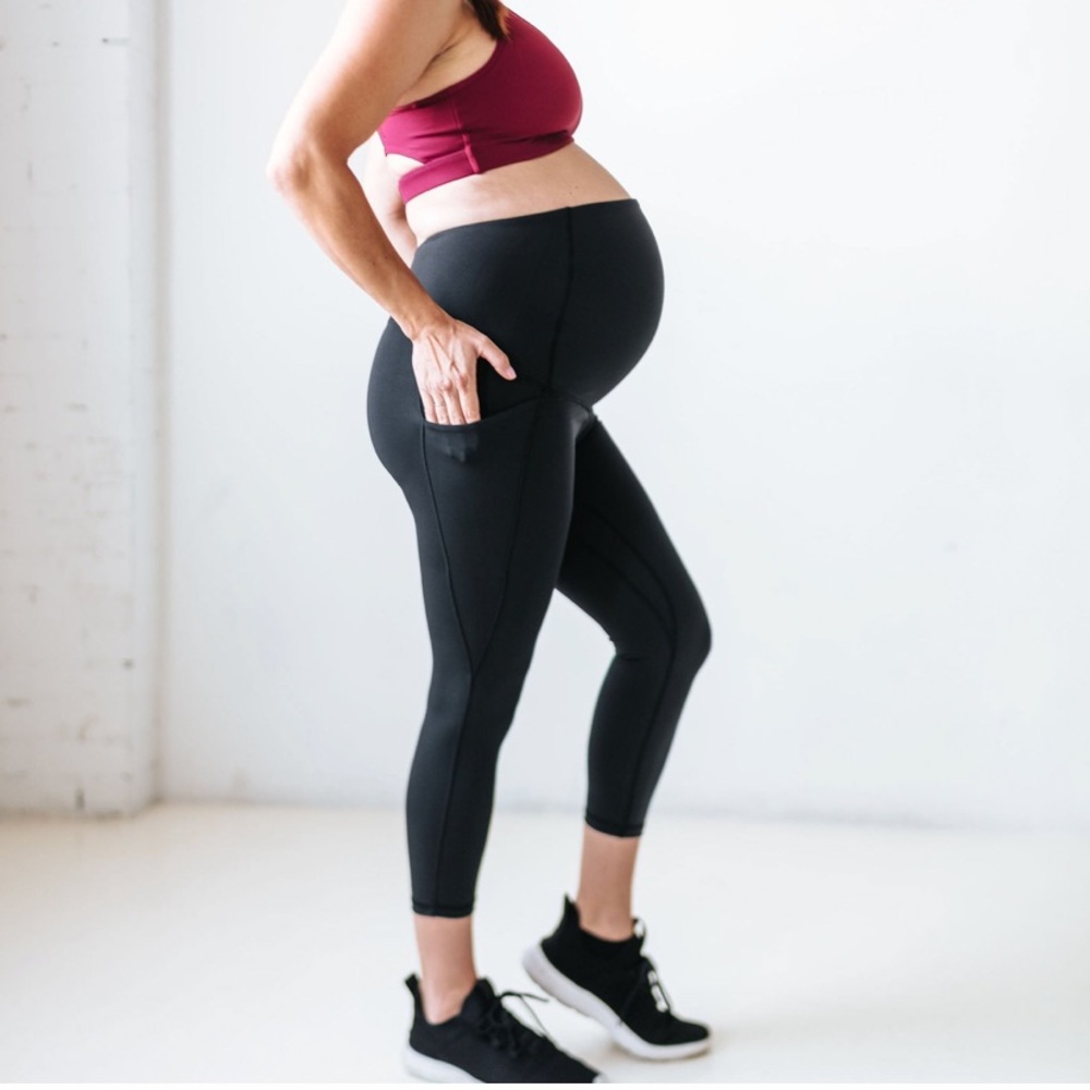 Senita Athletics Black Maternity Leggings